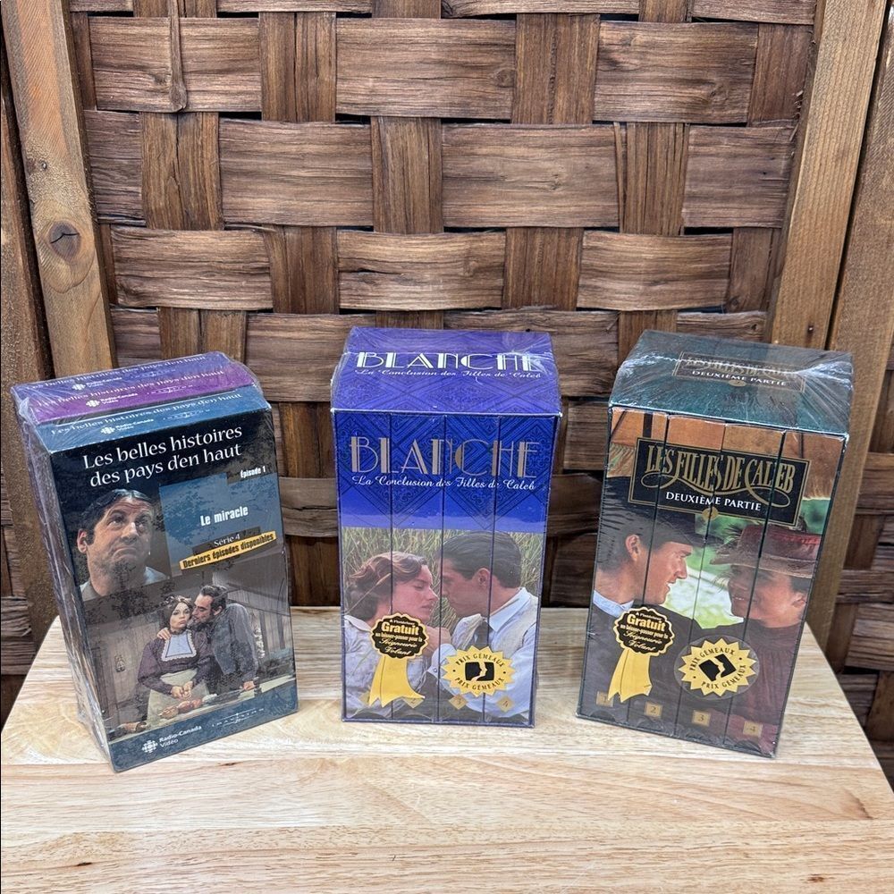 New Sealed VHS collection Blanche, Les filles de Caleb and Les Belles Histoires